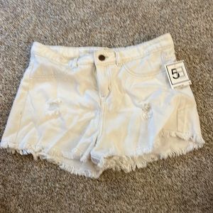 White 5B Style Juniors Shorts